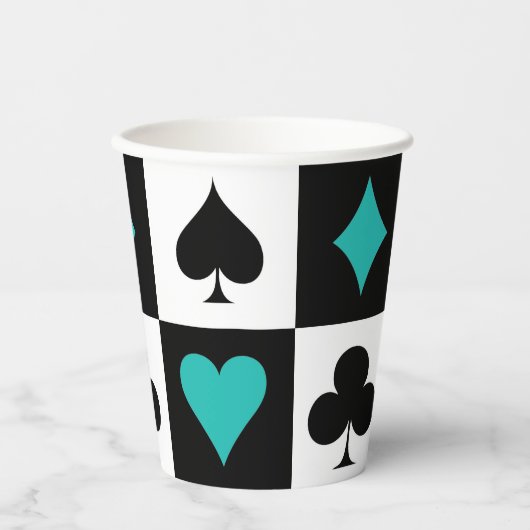Kaart game-artikelen papieren bekers (Voorkant)