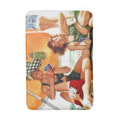 Kaart Game op de strand van Alex Ross Badmat (Voorkant Verticaal)