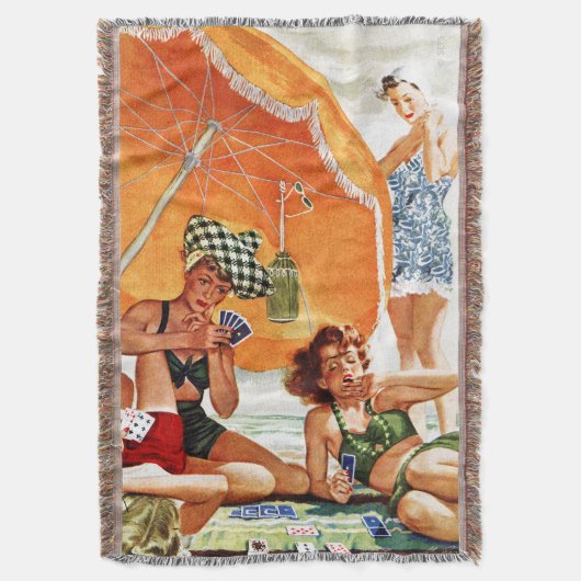 Kaart Game op de strand van Alex Ross Deken (Voorkant Verticaal)