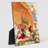 Kaart Game op de strand van Alex Ross Fotoplaat (Zijkant)