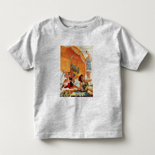 Kaart Game op de strand van Alex Ross Kinder Shirts (Voorkant)
