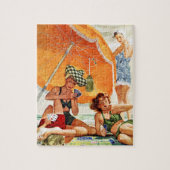 Kaart Game op de strand van Alex Ross Legpuzzel (Verticaal)
