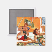 Kaart Game op de strand van Alex Ross Magneet (Voorkant / Achterkant)