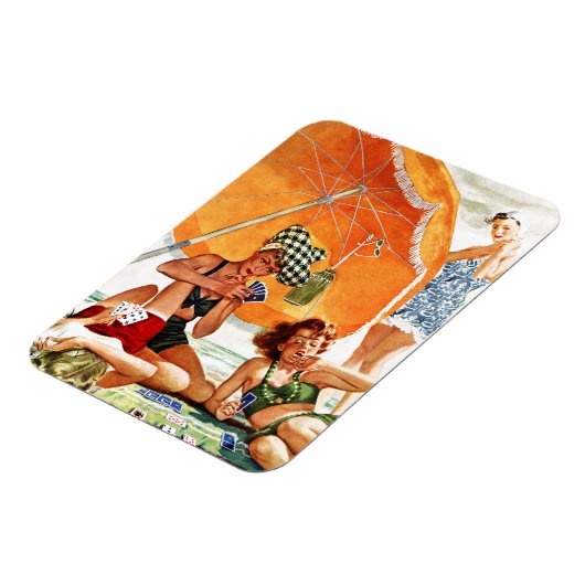 Kaart Game op de strand van Alex Ross Magneet (Linkerzijde)