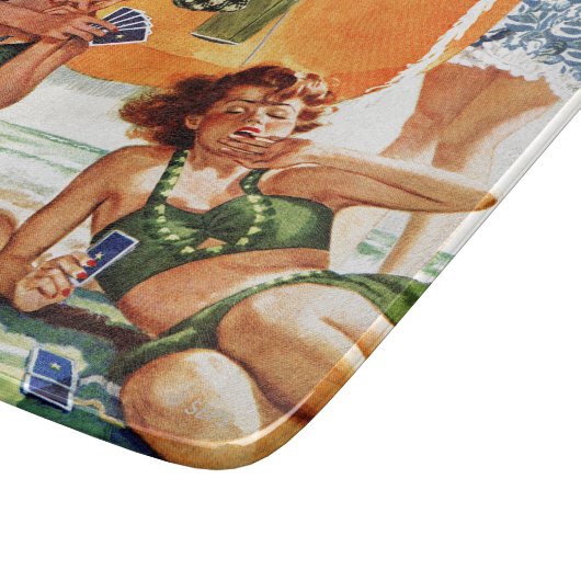 Kaart Game op de strand van Alex Ross Snijplank (Hoek)