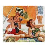 Kaart Game op de strand van Alex Ross Snijplank (Voorkant)