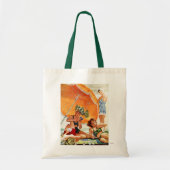 Kaart Game op de strand van Alex Ross Tote Bag (Voorkant)