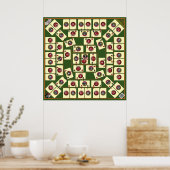 Kaart game van zes generaties - Genalogische kaart Poster (Keuken)