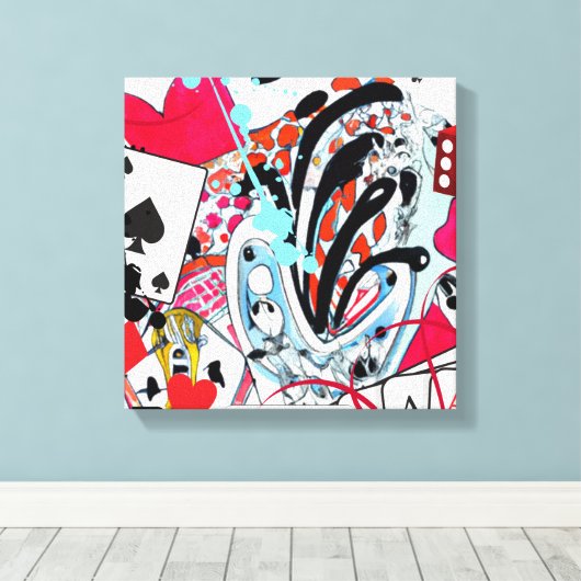 Kaart Games Collectie Canvas Afdruk (Insitu (Houten vloer))