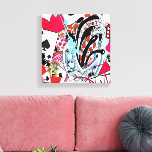 Kaart Games Collectie Canvas Afdruk (Insitu (Woonkamer))