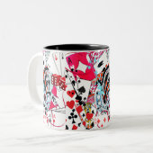 Kaart Games Collectie Tweekleurige Koffiemok (Voorkant links)