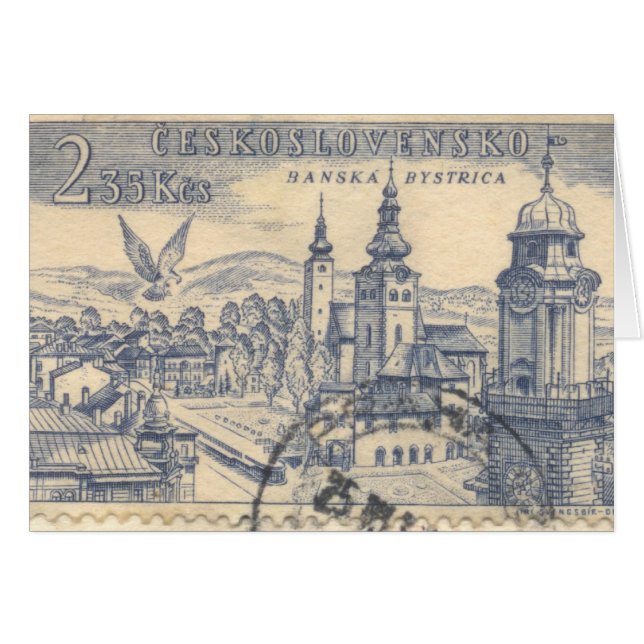 Kaart: Geannuleerde Tsjechoslowaakse postage (Voorkant Horizontaal)