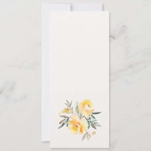 Kaart Geel Waterverf Roos Bloedbad (Achterkant)