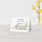 Kaart gefeliciteerd met nieuwe woning (Gele Bloem)