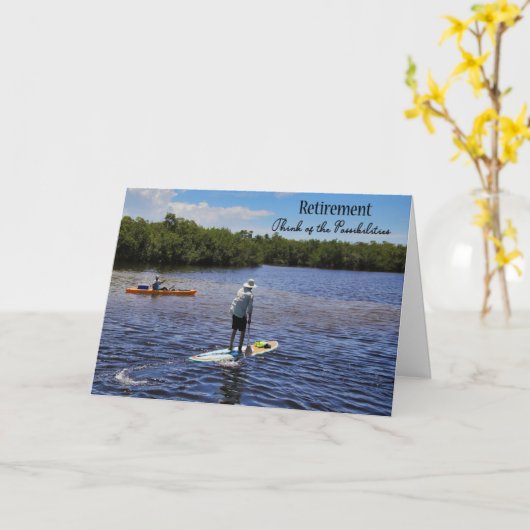 Kaart gefeliciteerd met pensionering (Gele Bloem)