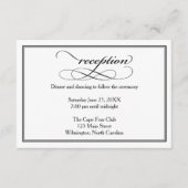 Kaart Gegevens over zwarte en witte bruiloft (Voorkant)