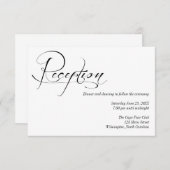 Kaart Gegevens over zwarte en witte bruiloft (Voorkant / Achterkant)