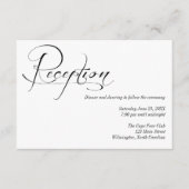 Kaart Gegevens over zwarte en witte bruiloft (Voorkant)