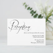 Kaart Gegevens over zwarte en witte bruiloft (Staand voorkant)