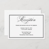 Kaart Gegevens over zwarte en witte bruiloft (Voorkant / Achterkant)