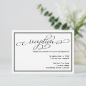 Kaart Gegevens over zwarte en witte bruiloft (Staand voorkant)