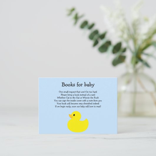 Kaart gele Duck Baby Book Enclosure (Staand voorkant)