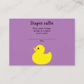 Kaart gele Duck Diaper Raffle Enclosure (Voorkant)