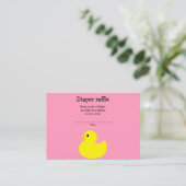 Kaart gele Duck Diaper Raffle Enclosure (Staand voorkant)