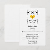 Kaart Gele Geeky Glasses Response (Voorkant / Achterkant)