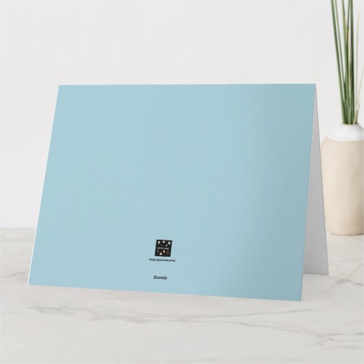 KAART GELUKKIGE MOEDERDAG (LICHTBLAUW) (Achterkant)