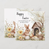 Kaart Gelukkige Paaseieren, Konijneneieren (Voorkant / Achterkant)