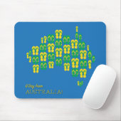 Kaart gemaakt van Aussie dingen Muismat (Met muis)