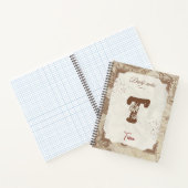kaart gepersonaliseerd met Initiaal T Notitieboek (Binnen)