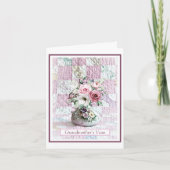 Kaart; gevouwen denking van de ziekte van grootmoe kaart (Voorkant)