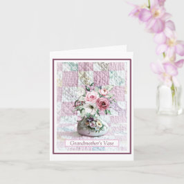 Kaart; gevouwen denking van de ziekte van grootmoe kaart