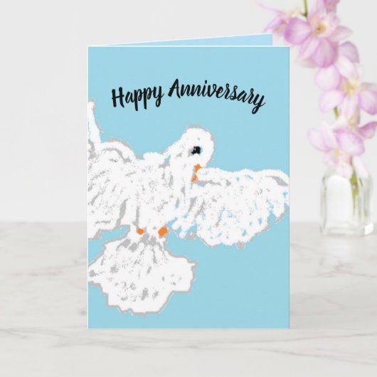 Kaart gevouwen: Jubileum Wenskaart Dove (Orchidee)