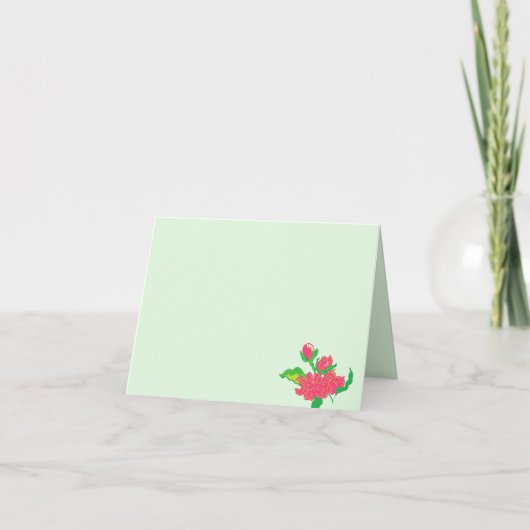 Kaart gevouwen noot : Japanise Flower (Voorkant)