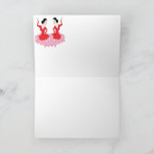 Kaart gevouwen noot ; Spaanse dansers (Binnen)