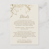 Kaart Gilded Floral Cream & Gold Details Enclosure (Voorkant)