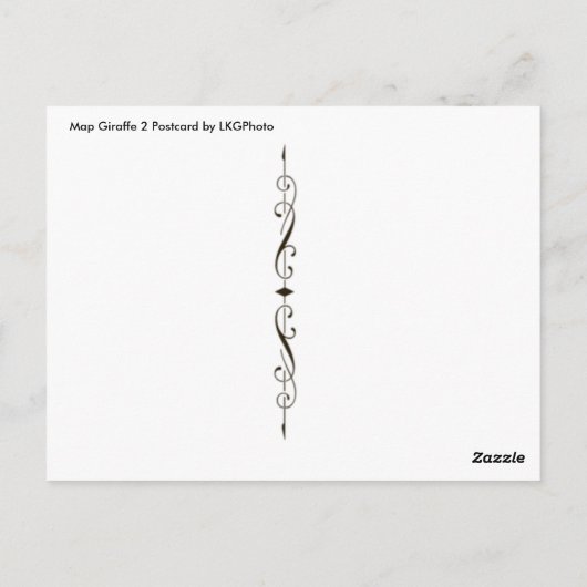 Kaart Giraffe 2 Briefkaart (Achterkant)