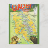  kaart Glacier National Park (Voorkant)