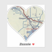  kaart Glasgow Montana Sticker (Vel)