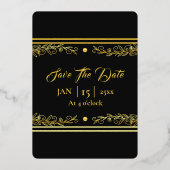 Kaart Gold Foil Golden Luxury Kaart Design (Achterkant)