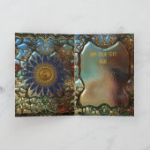 Kaart Gold Metal Art Nouveau Beste wensen verjaard (Binnen)