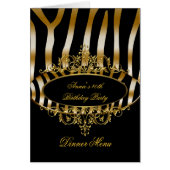 Kaart Gold Zebra Black in menu (Voorkant)