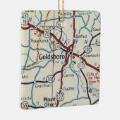  kaart Goldsboro NC Keramisch Ornament (Rechts)