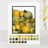 Kaart - Gourd Harvest Paint by Number. (Gele Bloem)