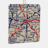 Kaart Greenville TX 1941 Keramisch Ornament (Rechts)