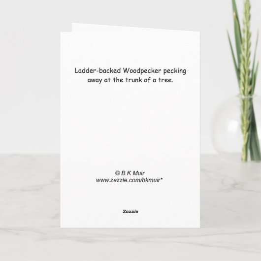 Kaart - Greeting - Woodpecker (Achterkant)