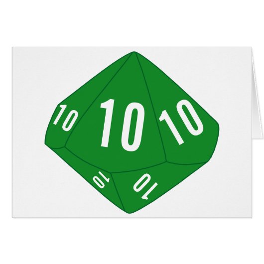 Kaart Groen D10-tabelnummer (Voorkant Horizontaal)